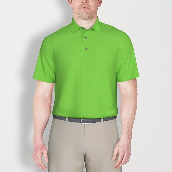 PGA TOUR Men's Airflux Mesh Golf Polo Shirt Size XL Green Flash - Picture 1 of 3